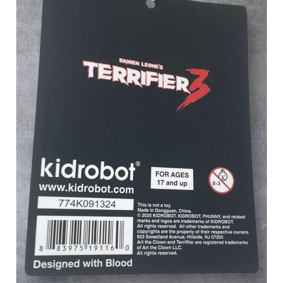 Terrifier 3 Art of the Clown Phunny Plush 8" Horror Toy Doll Kidrobot NWT - Picture 5 of 6